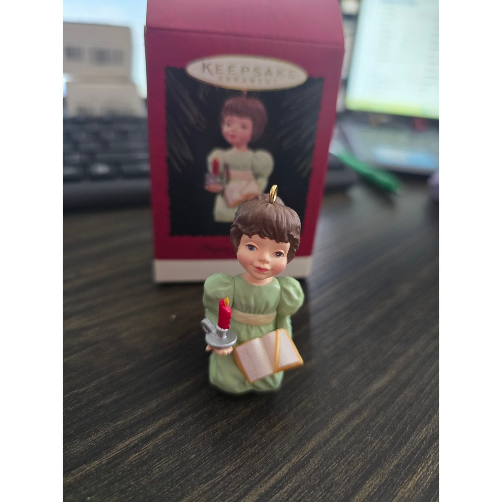 Hallmark Keepsake Ornament 1996 Prayer for Peace Joyce Lyle‎ Vintage Girl Green